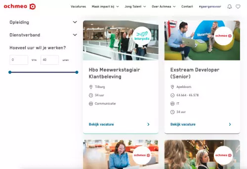 NS beste werken-bij website