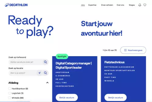 Decathlon beste werken-bij site