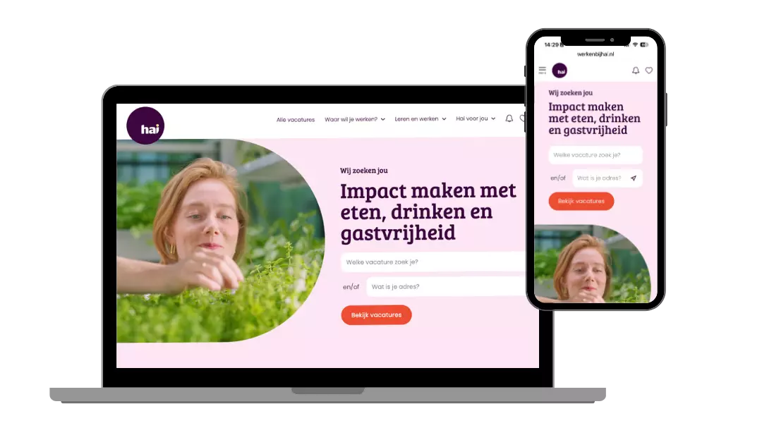 hai werken-bij website design by