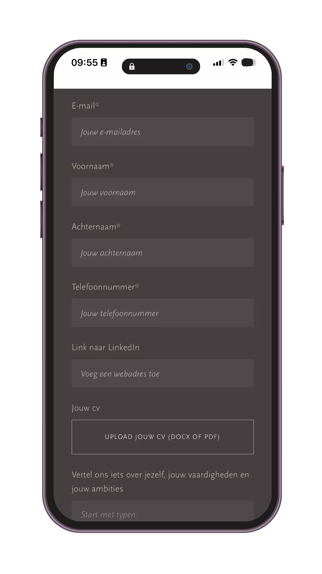 sollicitatieformulier tips oproepkrachten weekendhulp