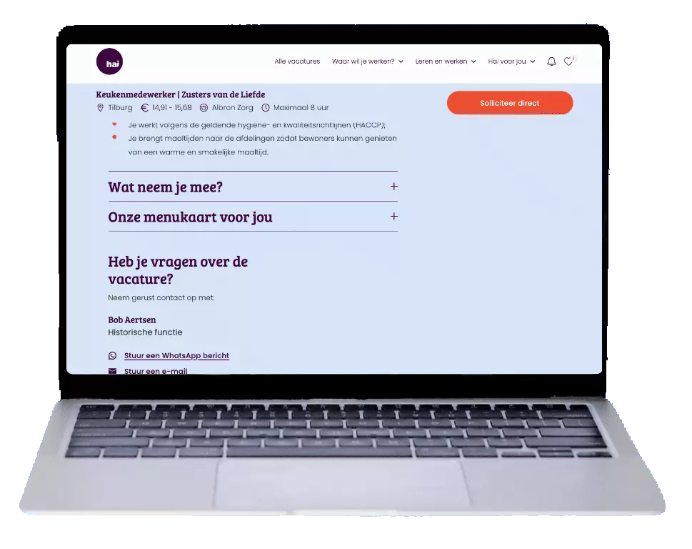 vacaturepagina's mooie opmaak overzichtelijk
