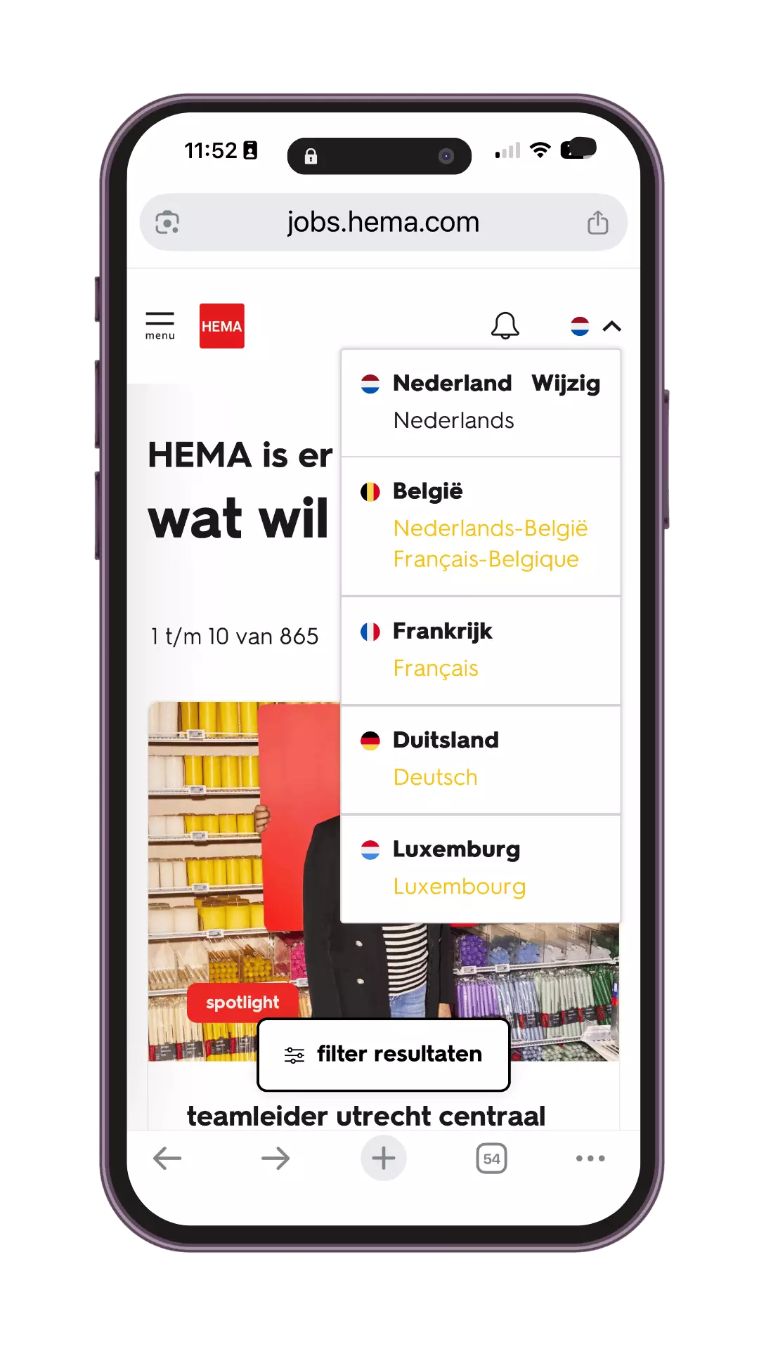 jobsite meer talen multi lingual