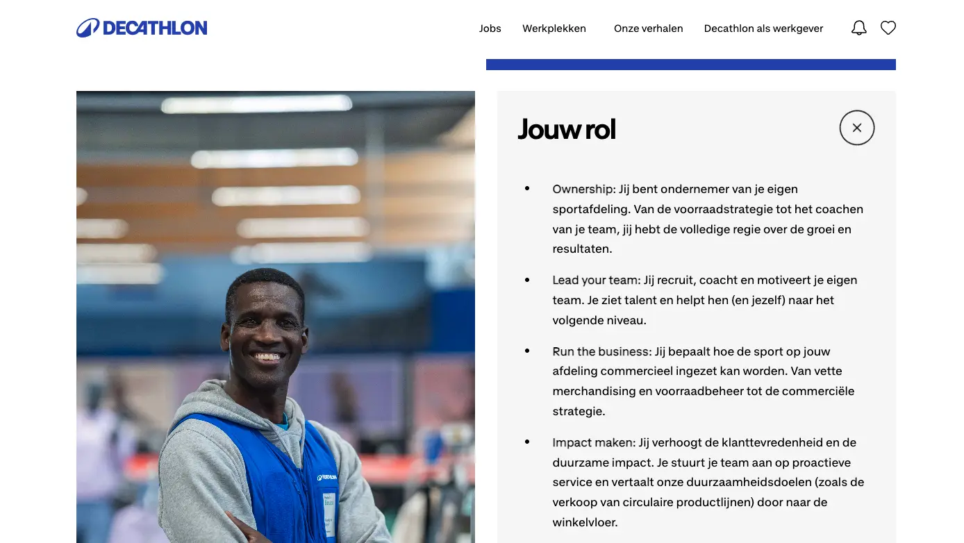 functieomschrijving maken voorbeeld vacature decathlon