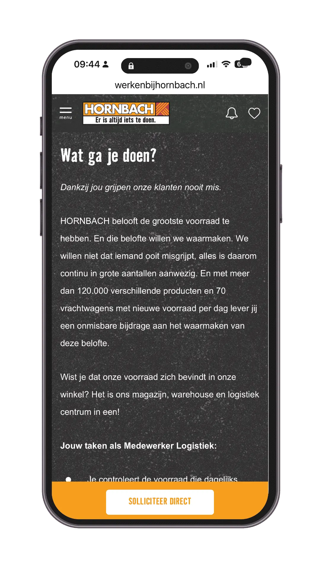 functieomschrijving vacature voorbeeld hornbach