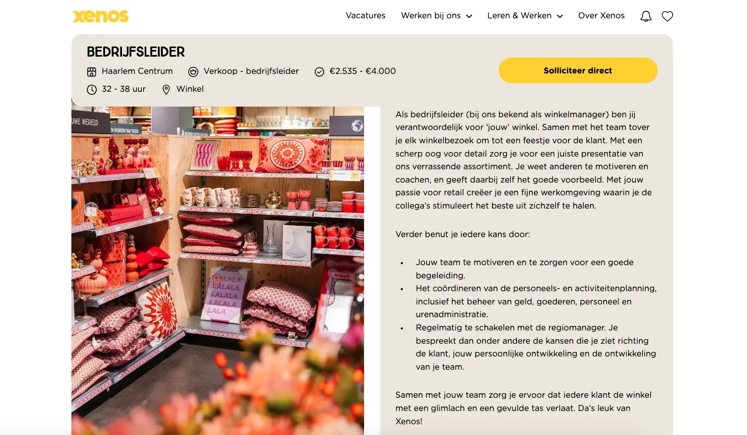 functieomschrijving maken voorbeeld xenos