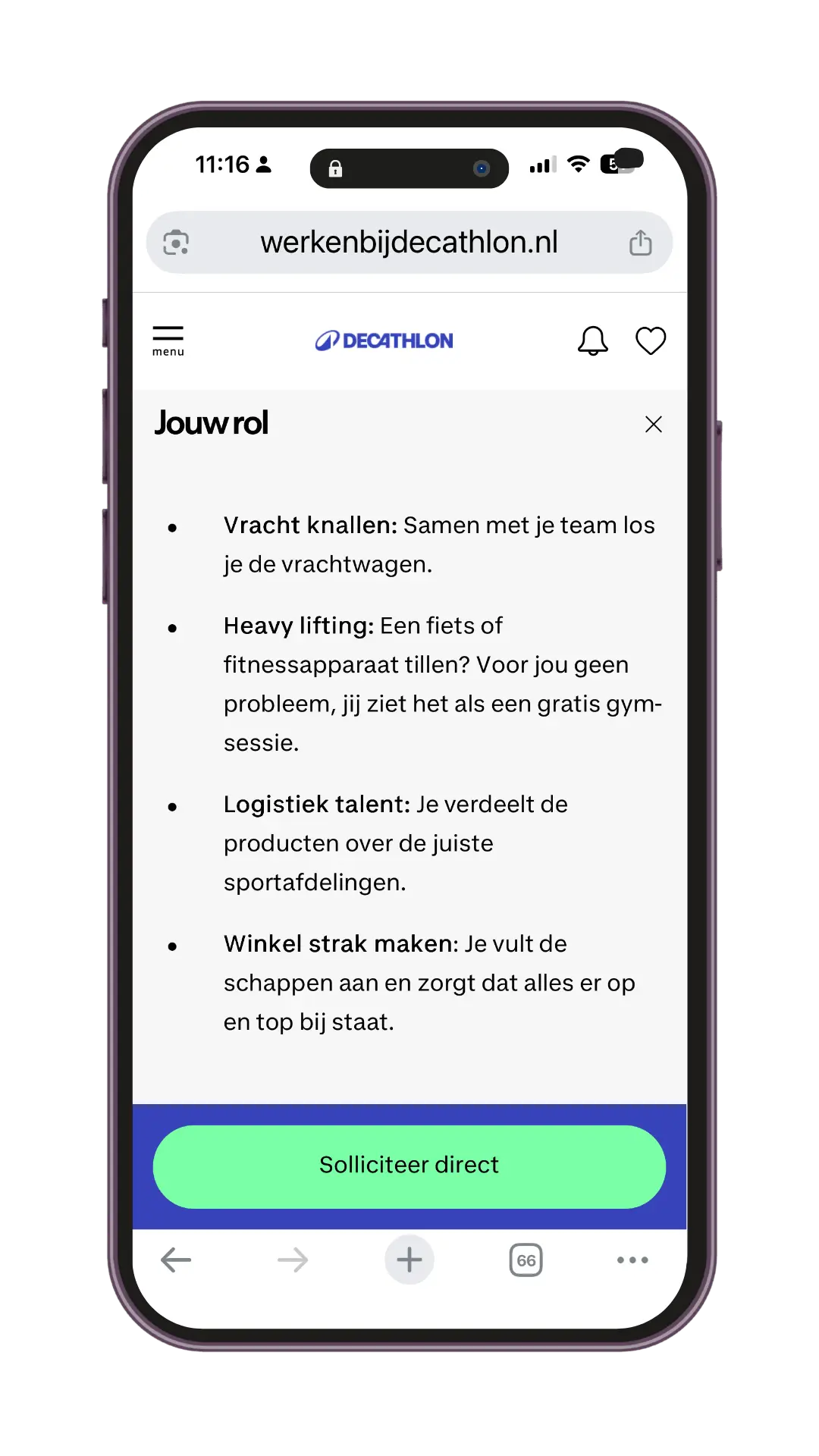 maken functionomschrijving decathlon voorbeeld